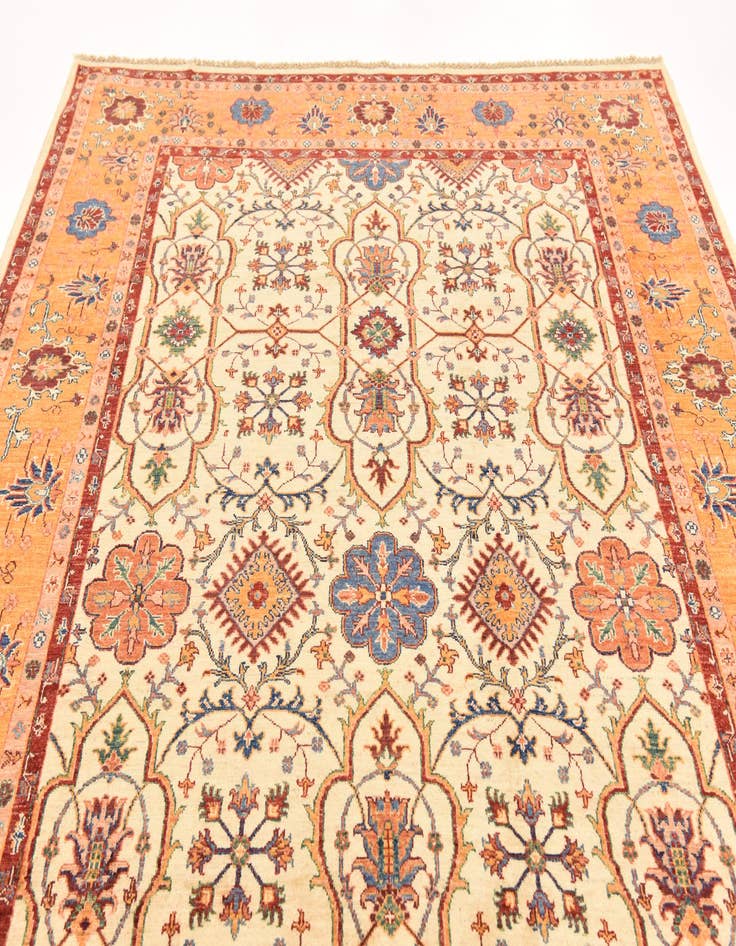 Detail image of  6' 9 x 9' 9  Hand Knotted Ariana Ziegler Rug