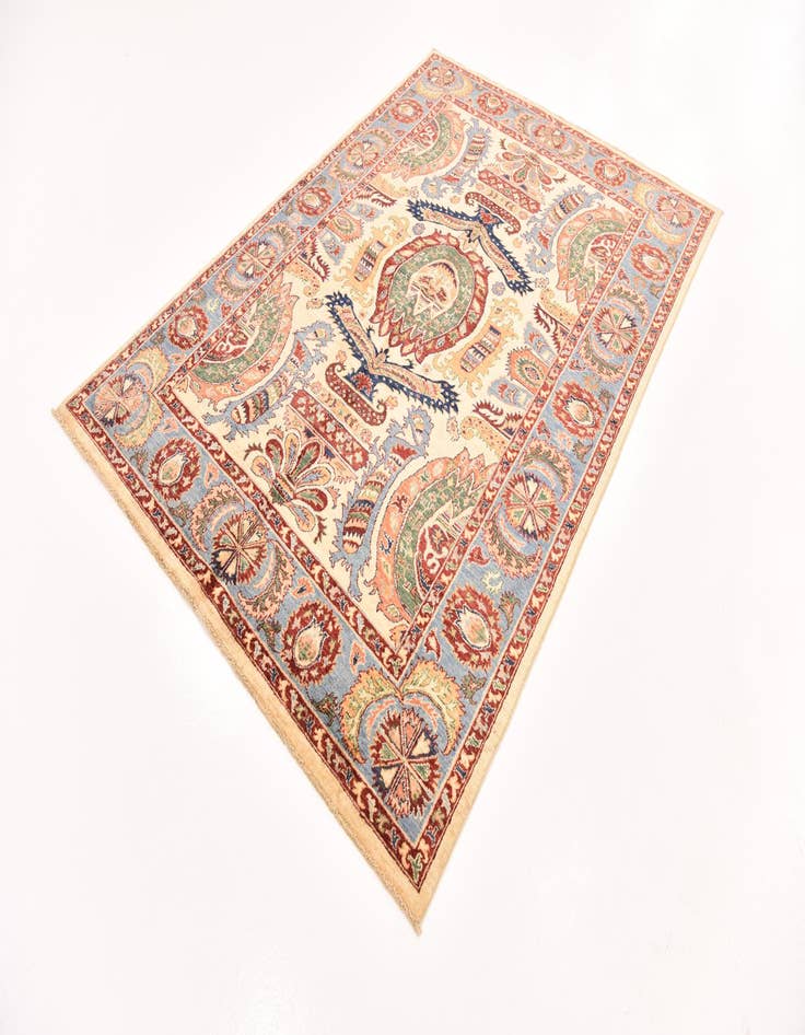 Detail image of  5' 7 x 8'  Hand Knotted Ariana Ziegler Rug