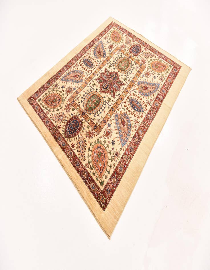 Detail image of  5' 3 x 6' 6  Hand Knotted Ariana Ziegler Rug