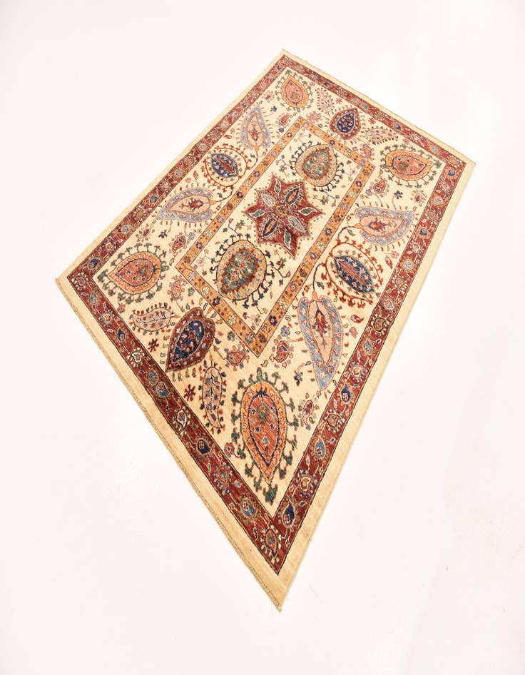 Detail image of  4' 11 x 6' 5  Hand Knotted Ariana Ziegler Rug