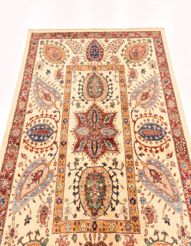 Detail image of  4' 11 x 6' 5  Hand Knotted Ariana Ziegler Rug