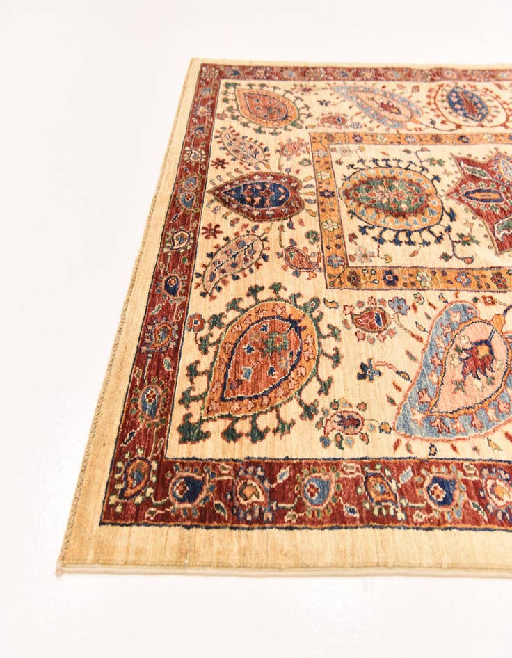 Detail image of  4' 11 x 6' 5  Hand Knotted Ariana Ziegler Rug