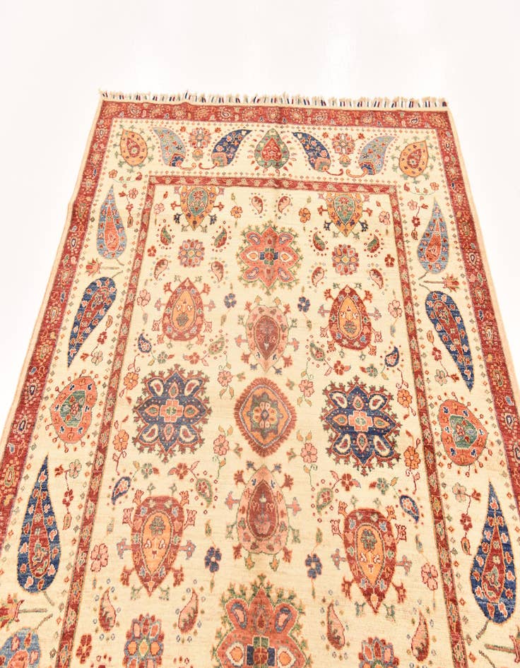 Detail image of  5' 10 x 7' 9  Hand Knotted Ariana Ziegler Rug