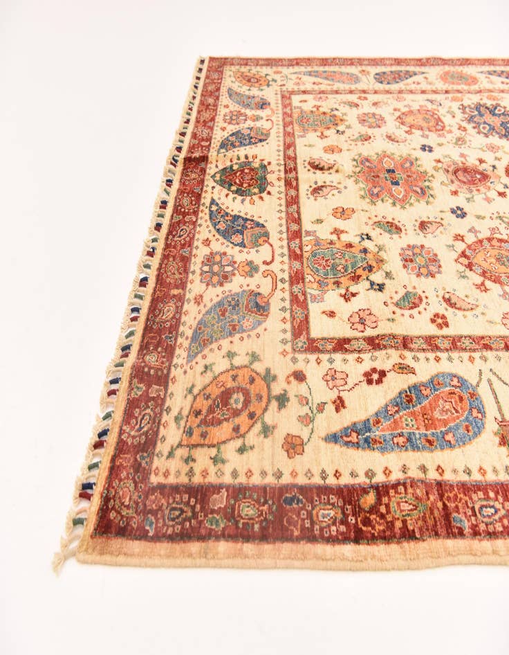 Detail image of  5' 10 x 7' 9  Hand Knotted Ariana Ziegler Rug