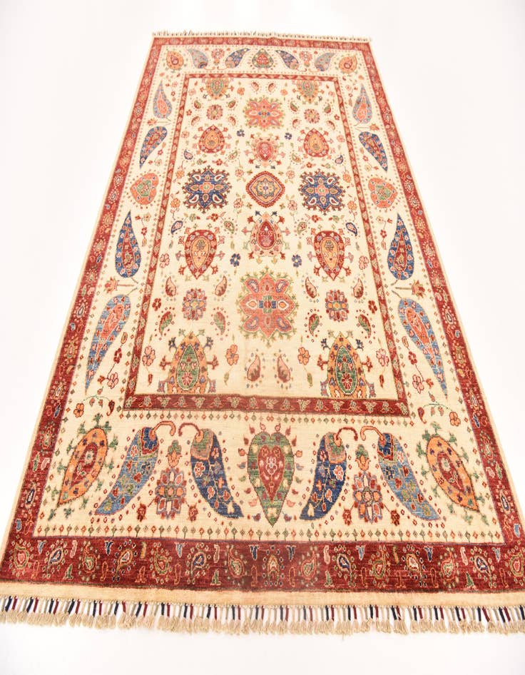 Detail image of  5' 9 x 8'  Hand Knotted Ariana Ziegler Rug