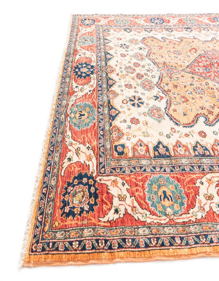 Detail image of  5' 9 x 8'  Hand Knotted Ariana Ziegler Rug