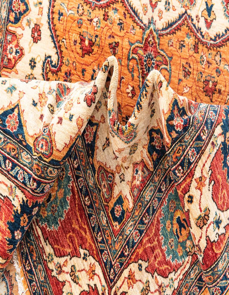 Detail image of  5' 9 x 8'  Hand Knotted Ariana Ziegler Rug