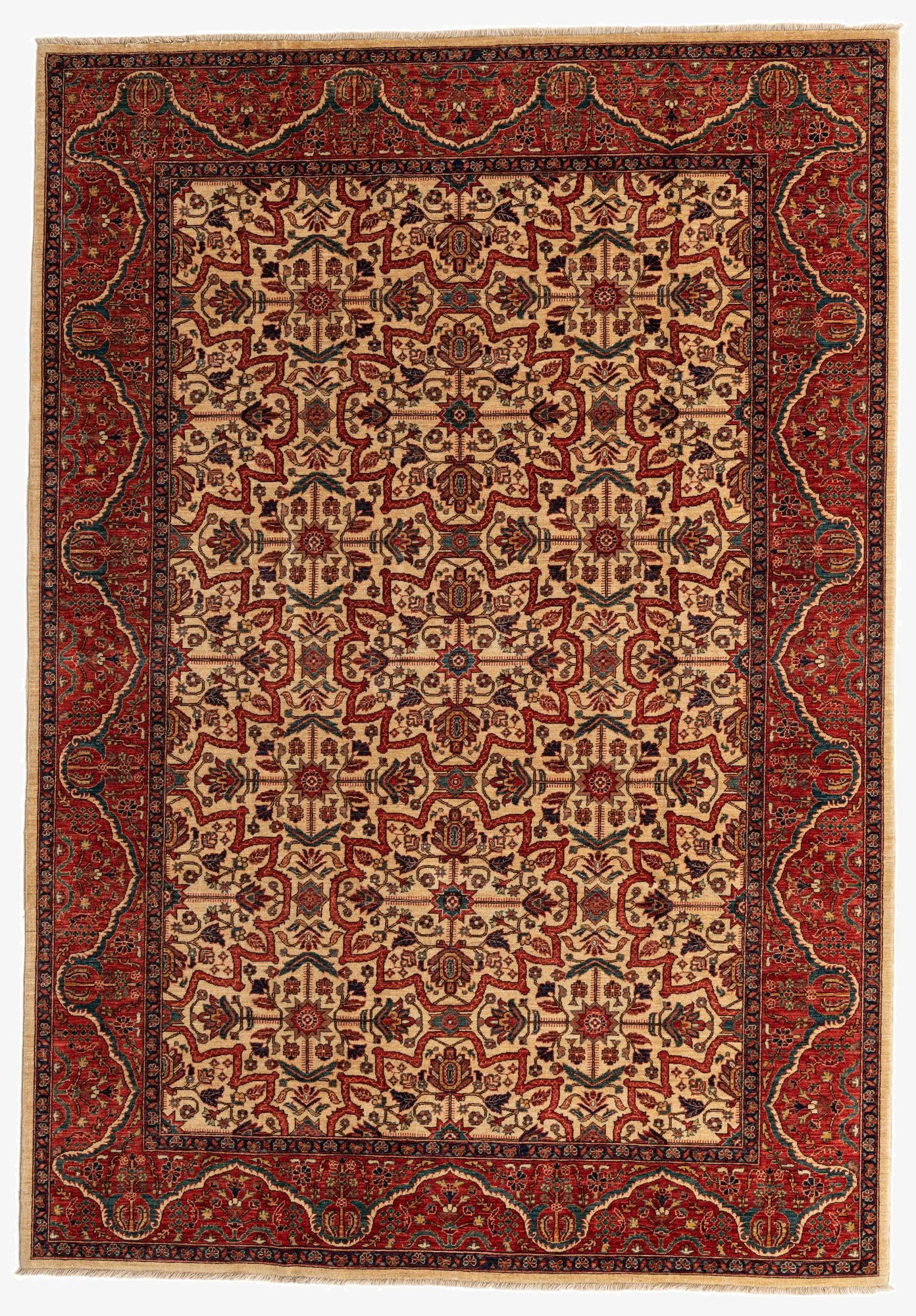  7' 1 x 10' 1  Hand Knotted Ariana Ziegler Oriental Rug