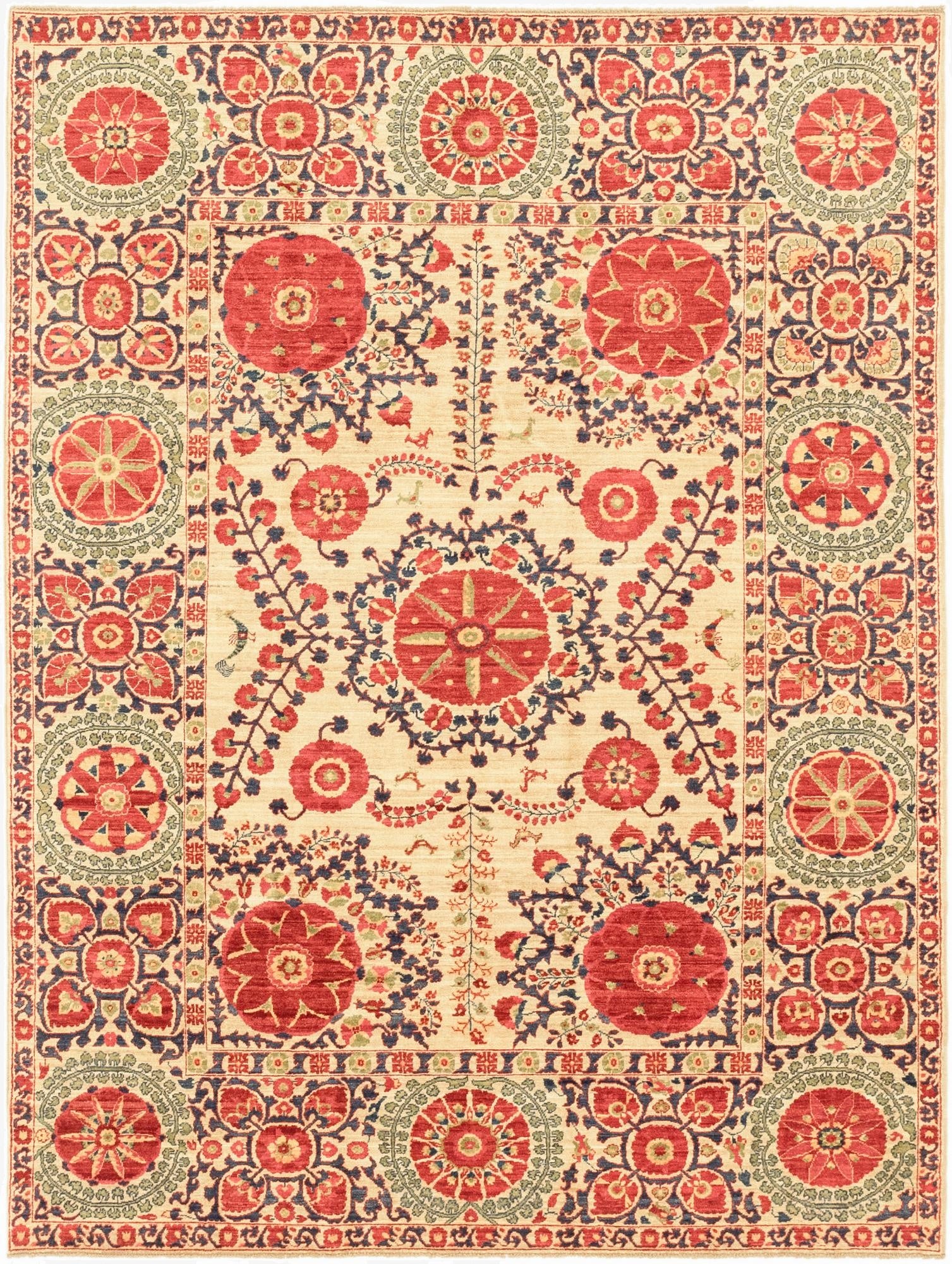  6' 1 x 8' 1  Hand Knotted Ariana Ziegler Oriental Rug