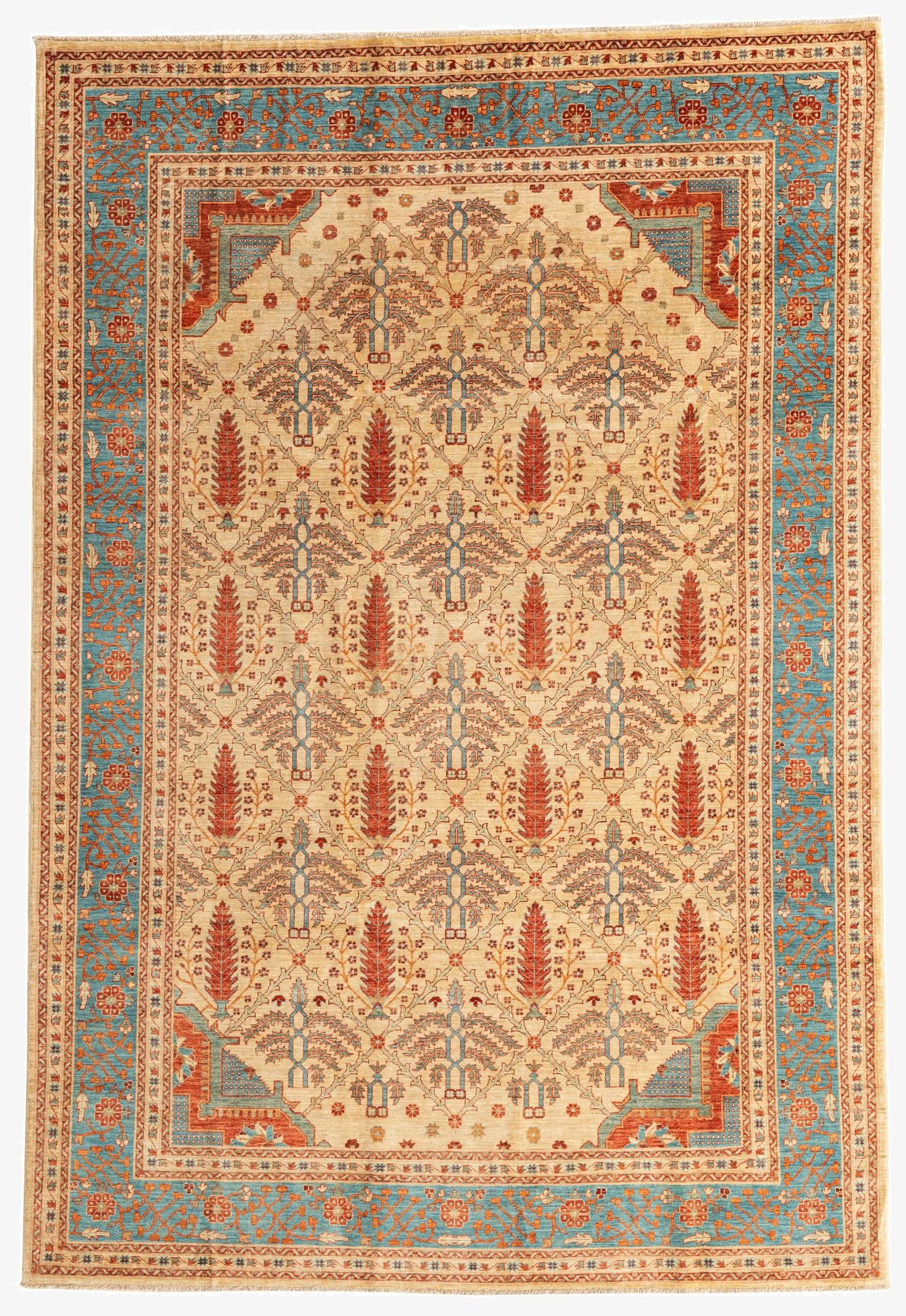  6' 8 x 9' 9  Hand Knotted Ariana Ziegler Oriental Rug