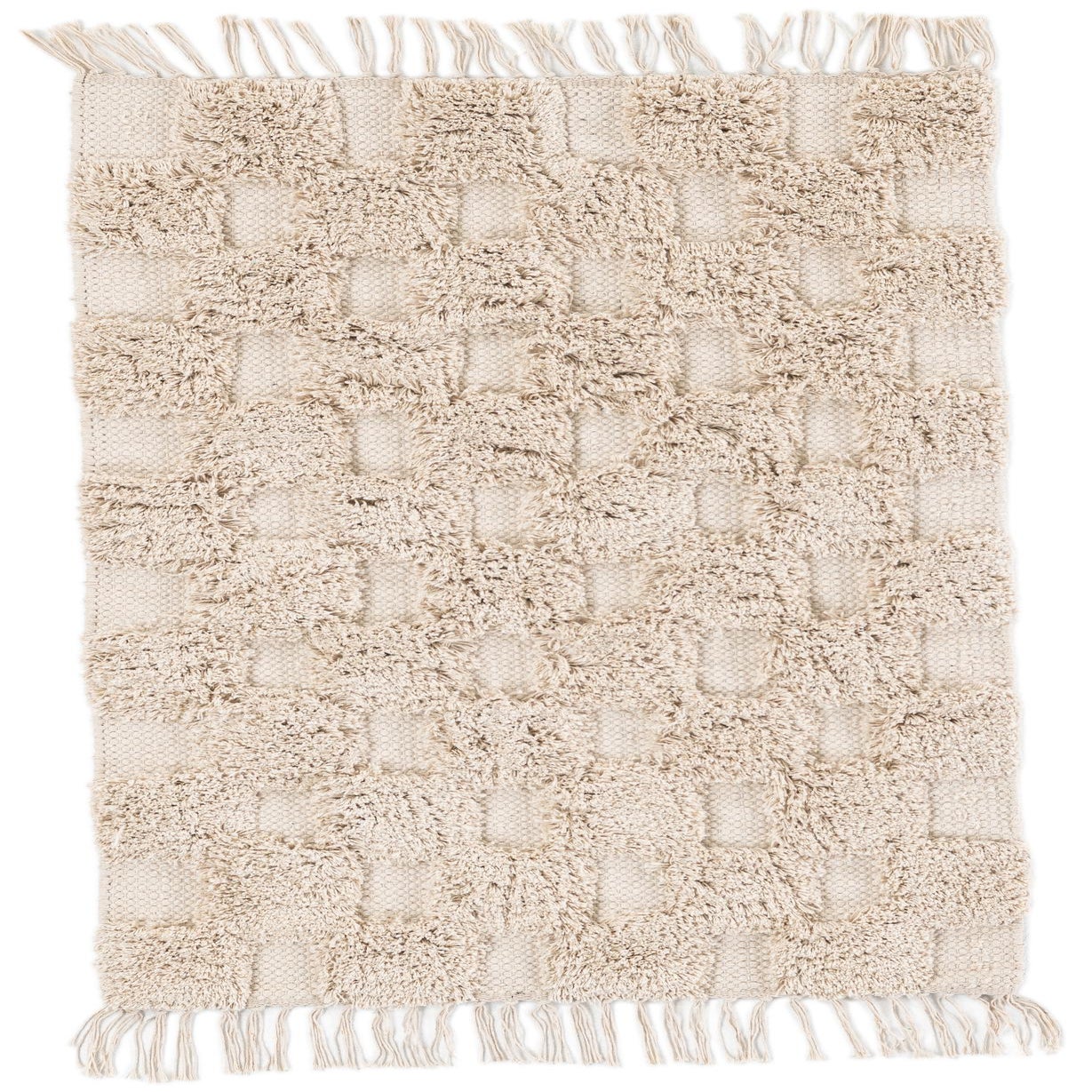 Cream 2' x 3' 2 Hand Woven Arizona Wool Rug | Rugs.com