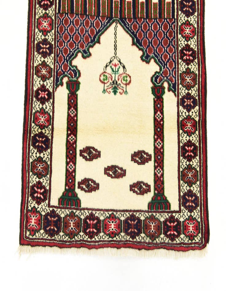 Detail image of  2' 8 x 3' 7  Hand Knotted Balouch Persian Wool Rug