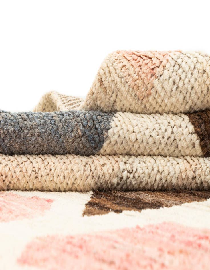 Detail image of  8' 2 x 10' 4  Hand Knotted Beni Marok Rug