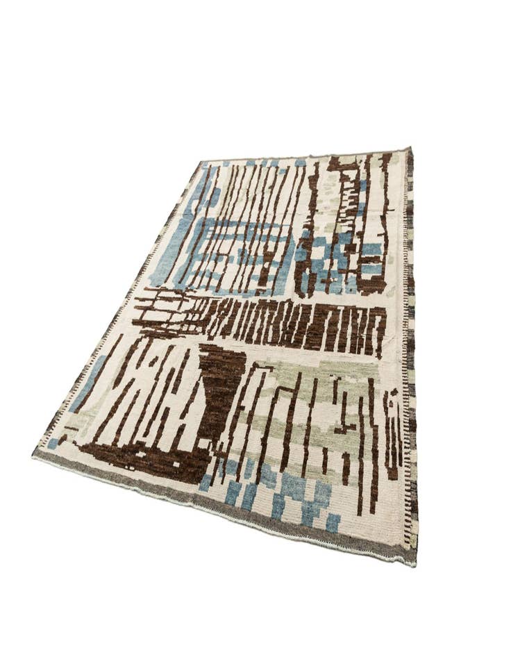 Detail image of  8' 4 x 10'  Hand Knotted Beni Marok Rug