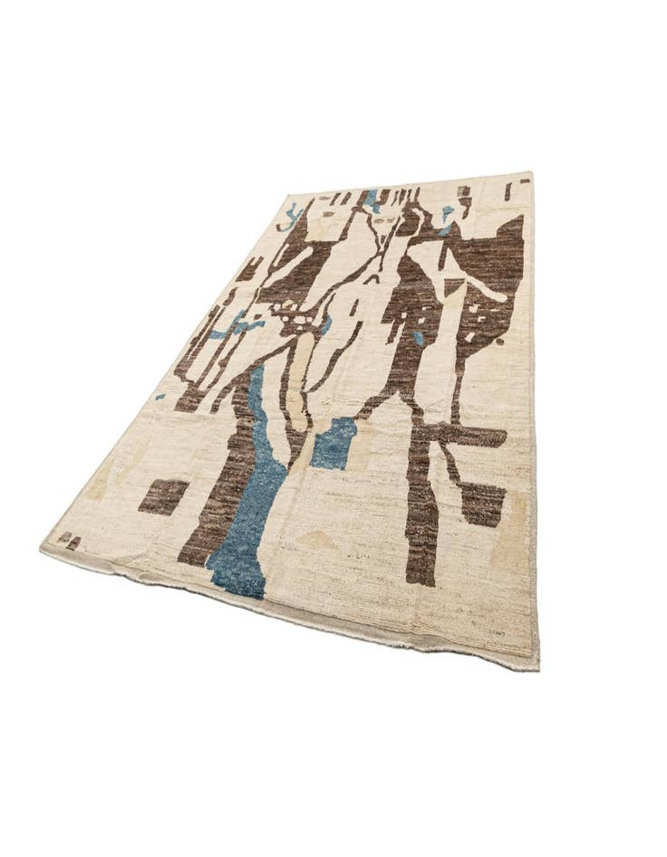 Detail image of  10' 2 x 14' 1  Hand Knotted Beni Marok Rug