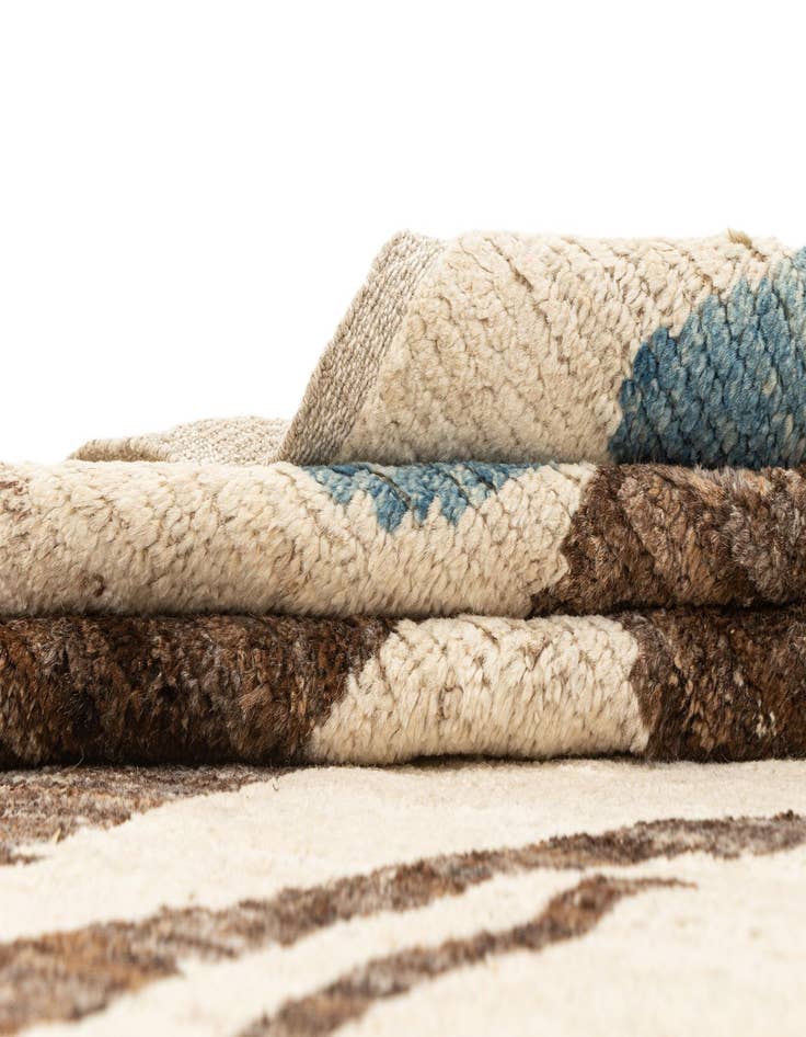 Detail image of  10' 2 x 14' 1  Hand Knotted Beni Marok Rug