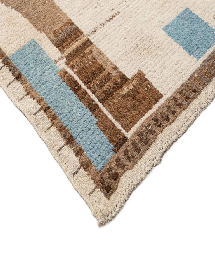 Detail image of  9' 11 x 13' 7  Hand Knotted Beni Marok Rug