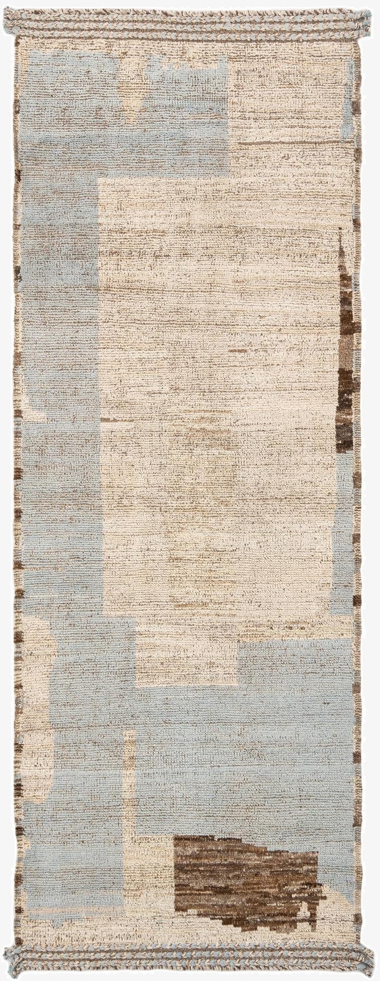  3' 3 x 9' 3  Hand Knotted Beni Marok Rug