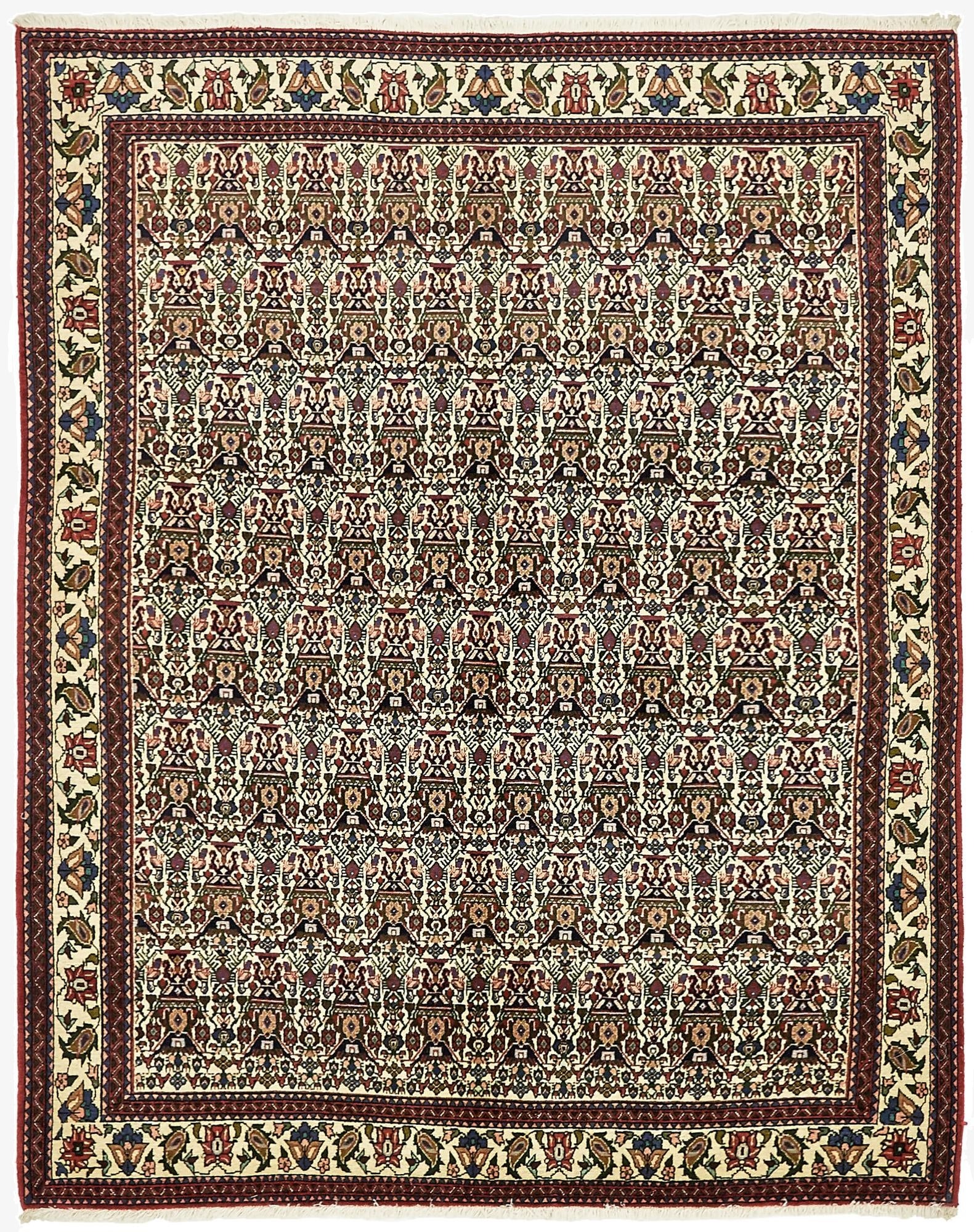  5' 2 x 6' 8  Hand Knotted Bidjar Persian Rug