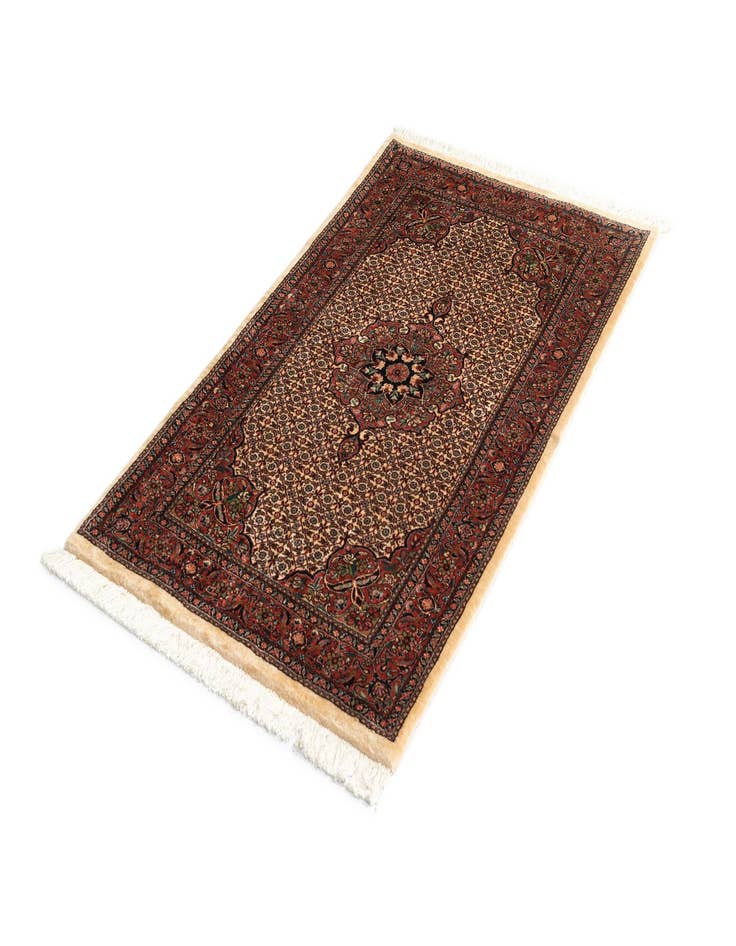 Detail image of  3' 2 x 5' 5 Bidjar With Silk Rug