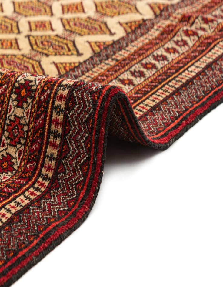 Detail image of  4' 3 x 6' 1  Hand Knotted Bokhara Wool Rug