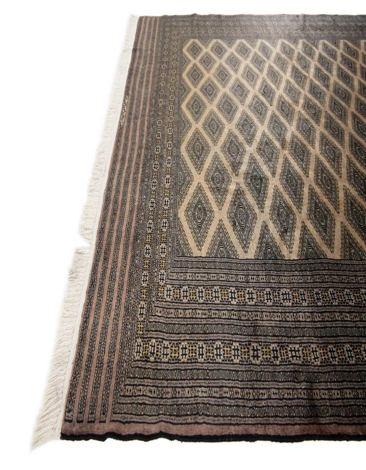 Detail image of  6' 4 x 8' 4  Hand Knotted Bokhara Oriental Wool Rug