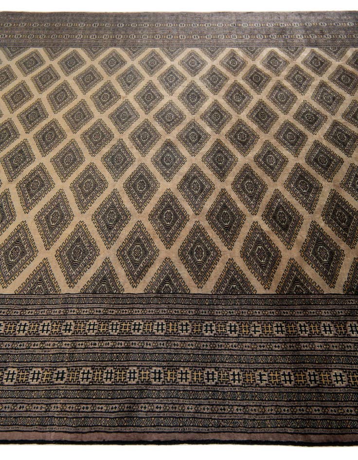 Detail image of  6' 4 x 8' 4  Hand Knotted Bokhara Oriental Wool Rug