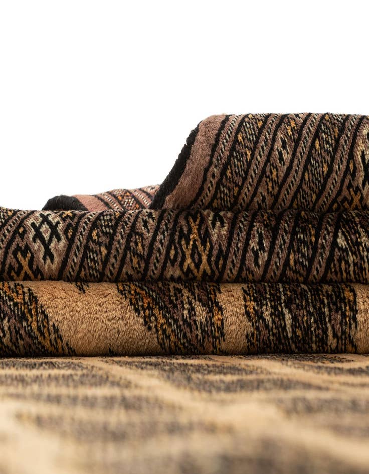 Detail image of  6' 4 x 8' 4  Hand Knotted Bokhara Oriental Wool Rug