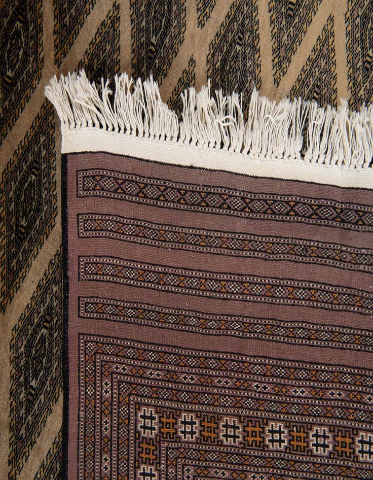 Detail image of  6' 4 x 8' 4  Hand Knotted Bokhara Oriental Wool Rug