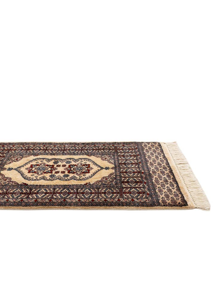 Detail image of  2' 6 x 4'  Hand Knotted Bokhara Oriental Wool Rug