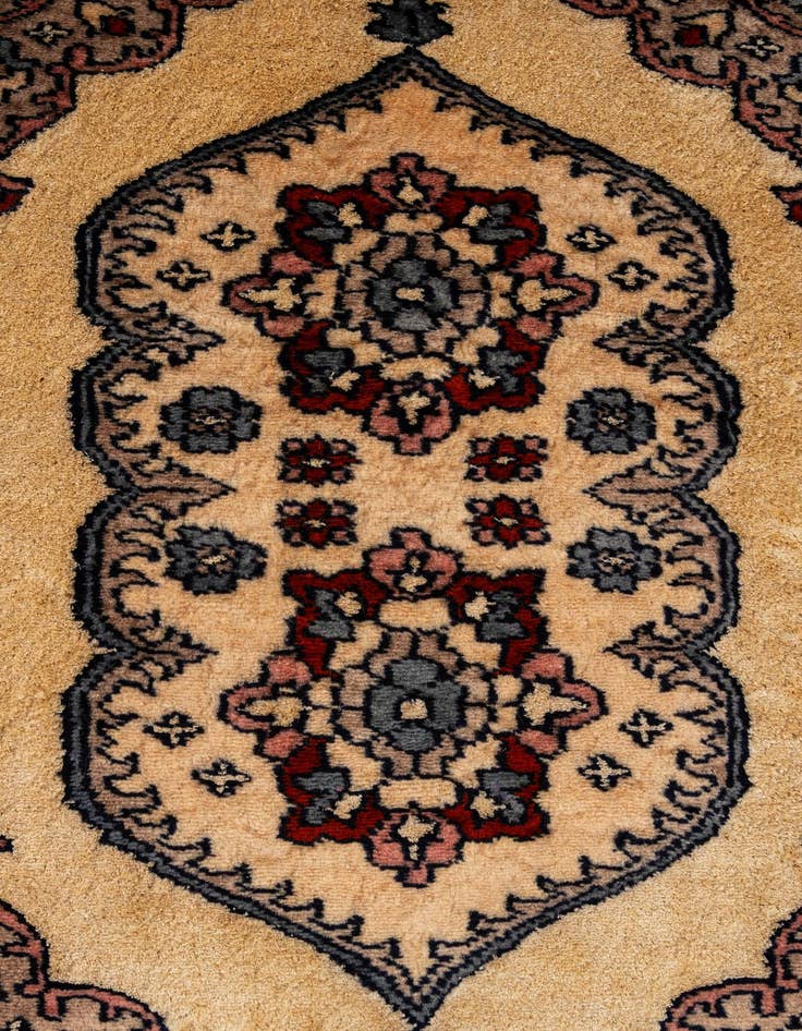 Detail image of  2' 6 x 4'  Hand Knotted Bokhara Oriental Wool Rug