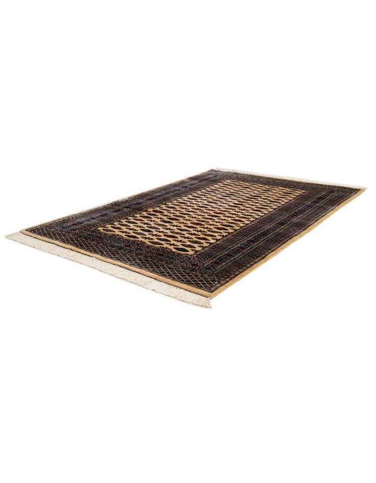 Detail image of  4' 3 x 6' 1  Hand Knotted Bokhara Oriental Wool Rug