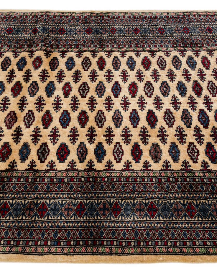 Detail image of  4' 3 x 6' 1  Hand Knotted Bokhara Oriental Wool Rug