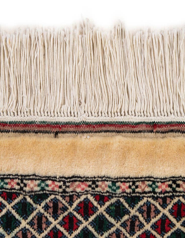 Detail image of  4' 3 x 6' 1  Hand Knotted Bokhara Oriental Wool Rug
