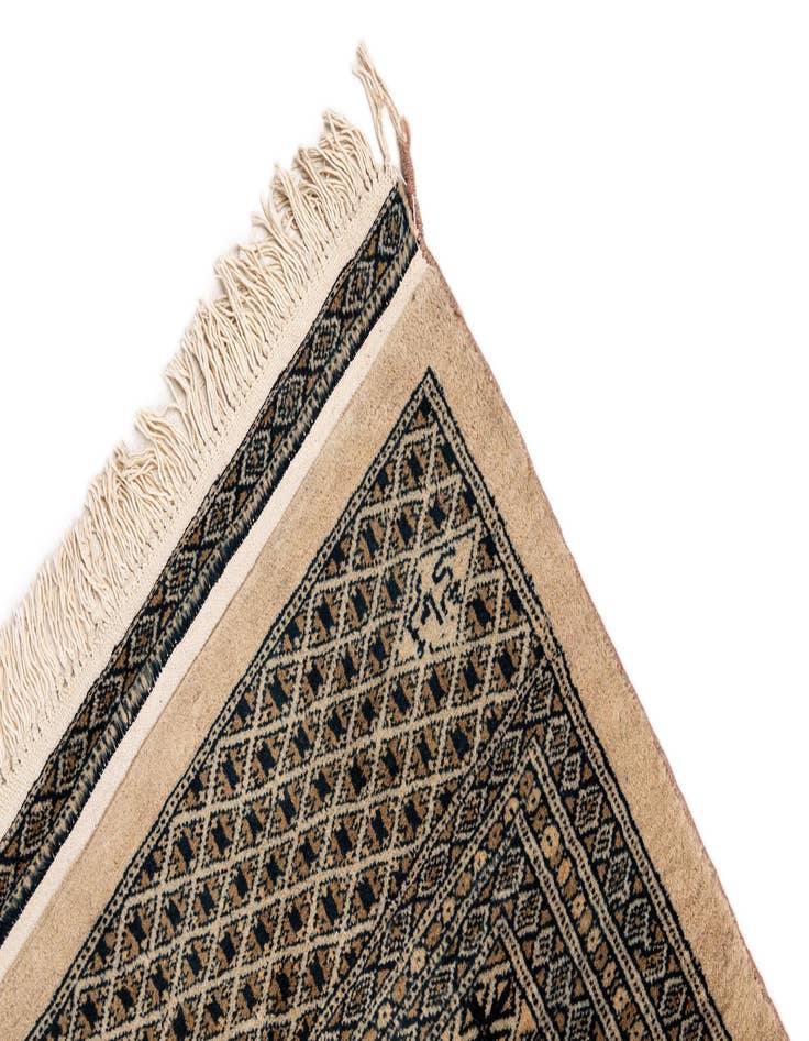 Detail image of  7' 4 x 9' 9  Hand Knotted Bokhara Oriental Wool Rug