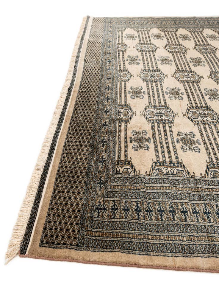 Detail image of  7' 4 x 9' 9  Hand Knotted Bokhara Oriental Wool Rug