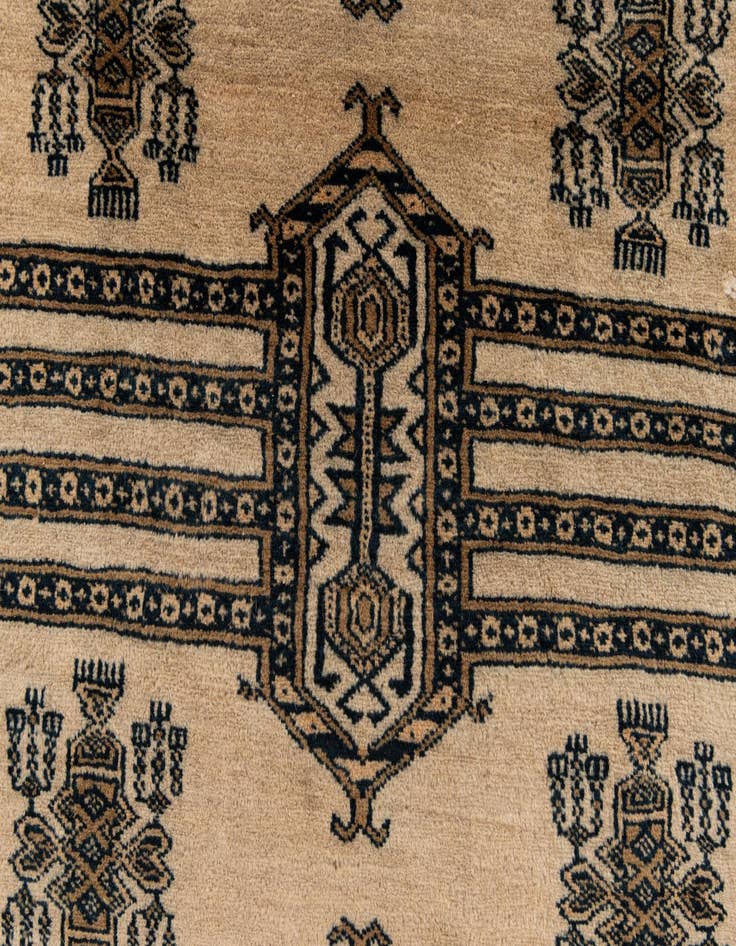 Detail image of  7' 4 x 9' 9  Hand Knotted Bokhara Oriental Wool Rug