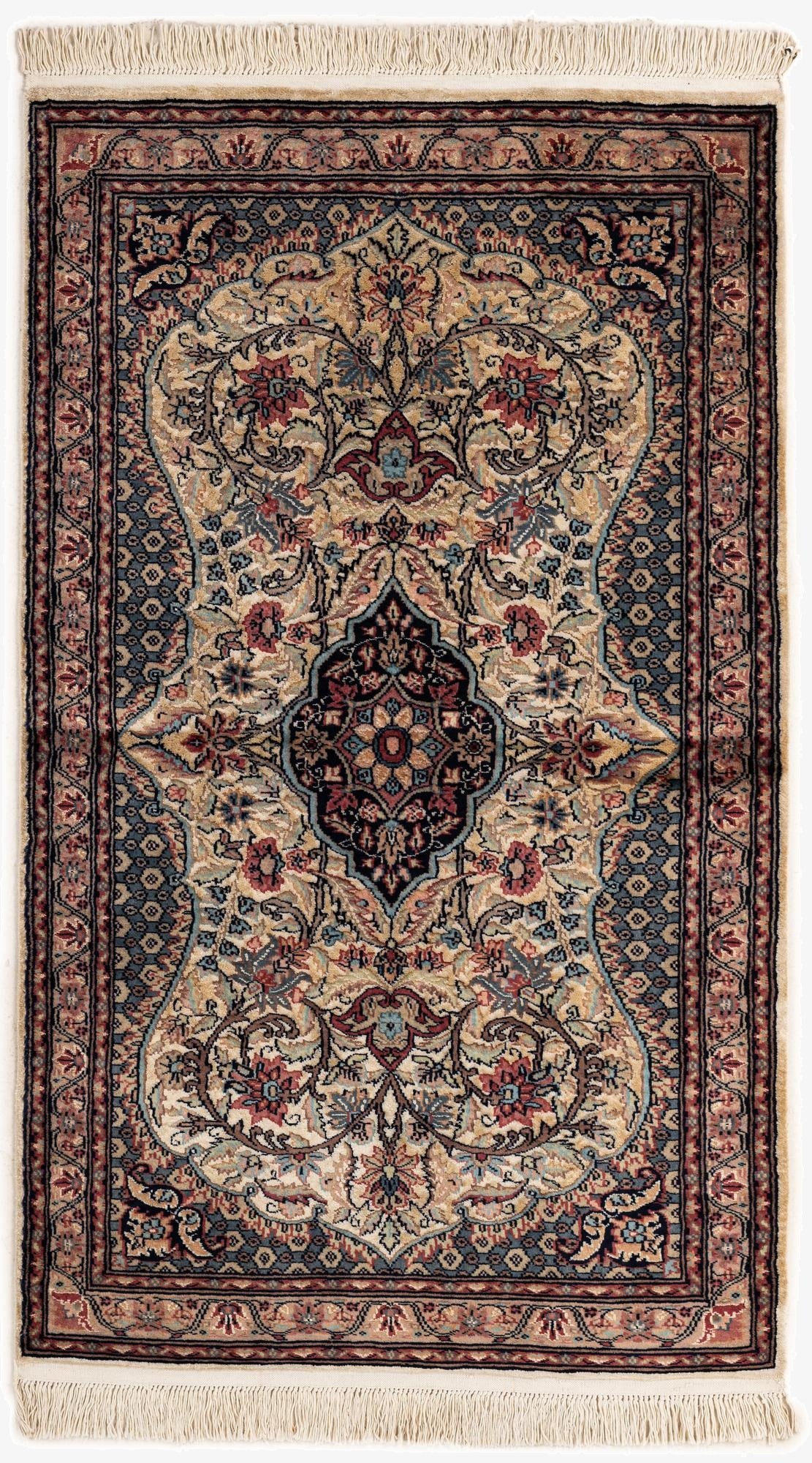  3' 1 x 5' 3  Hand Knotted Bokhara Oriental Rug