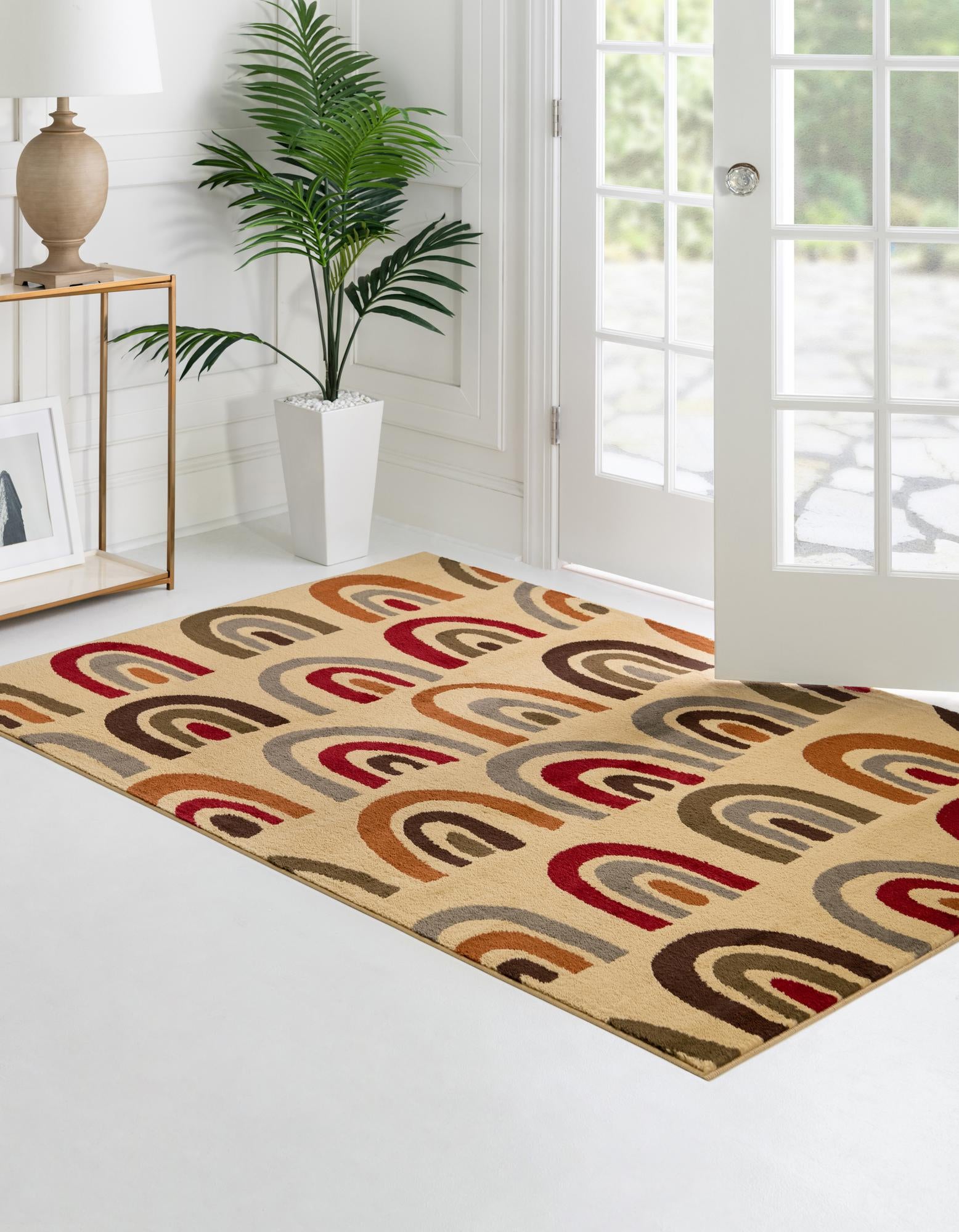 Cream 5' 3 x 8' Cafe Rug | Rugs.com