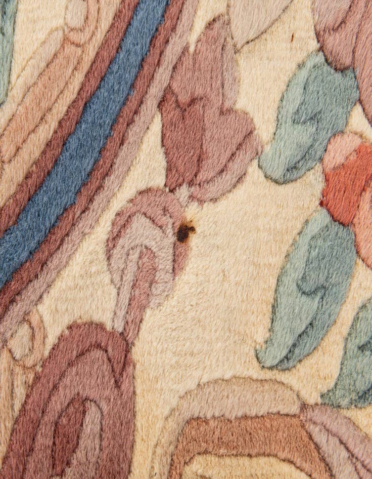 Detail image of  8' 7 x 11' 8  Hand Knotted Carved Pekin Wool Rug