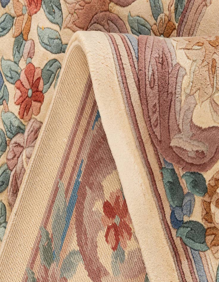 Detail image of  8' 7 x 11' 8  Hand Knotted Carved Pekin Wool Rug