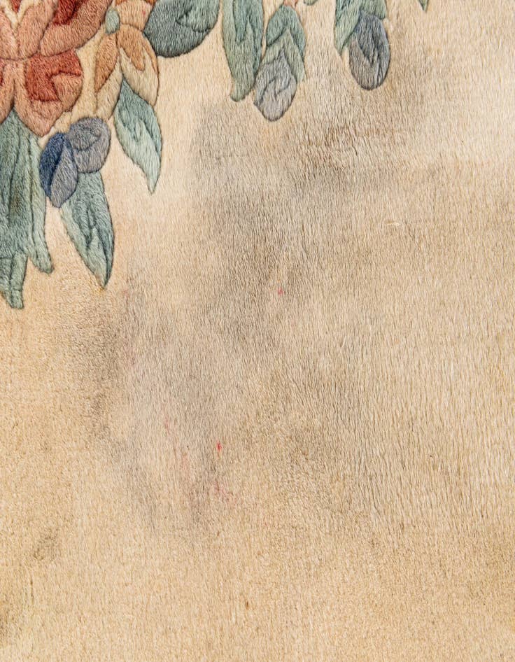 Detail image of  8' 7 x 11' 8  Hand Knotted Carved Pekin Wool Rug