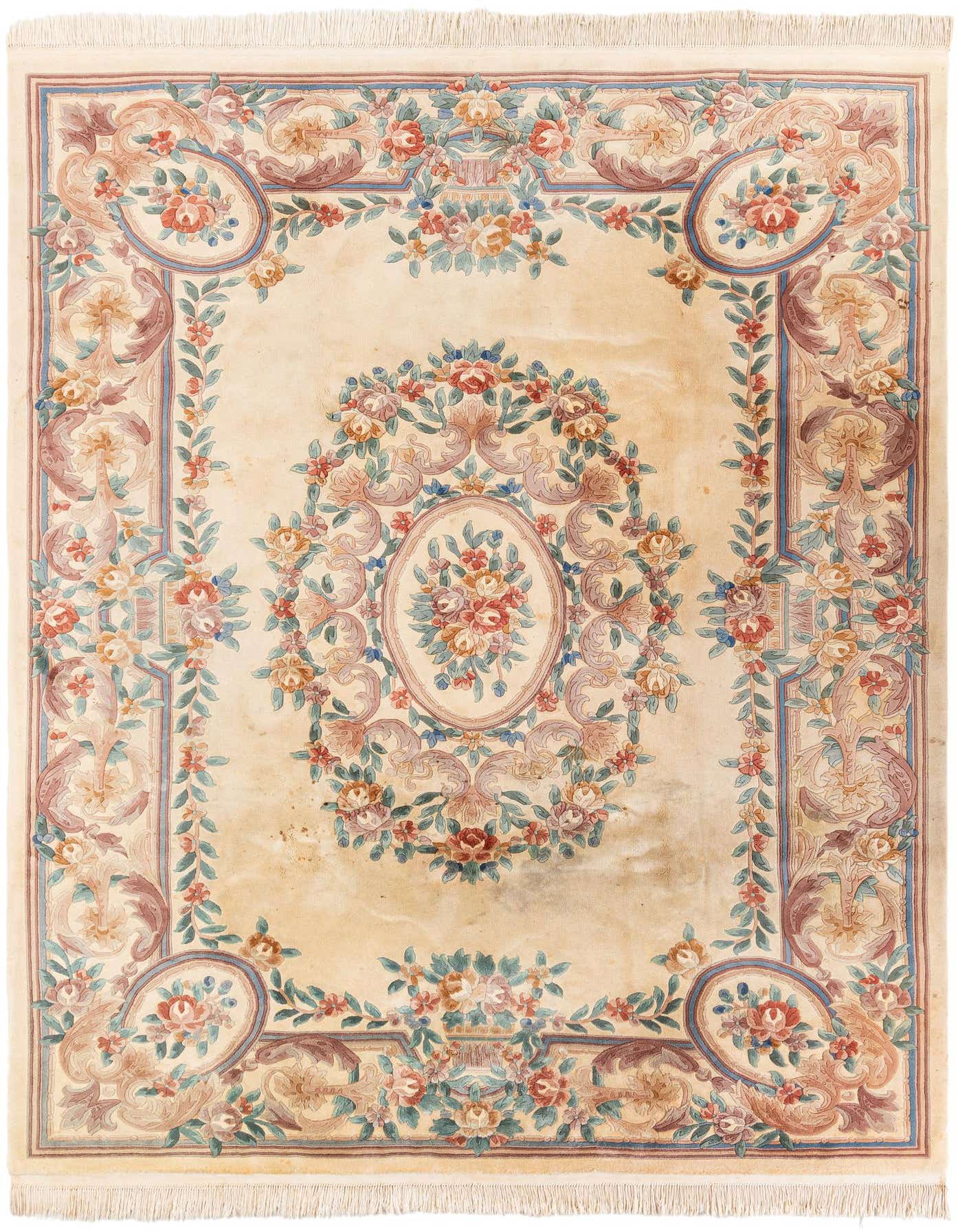 Primary image  8' 7 x 11' 8  Hand Knotted Carved Pekin Wool Rug