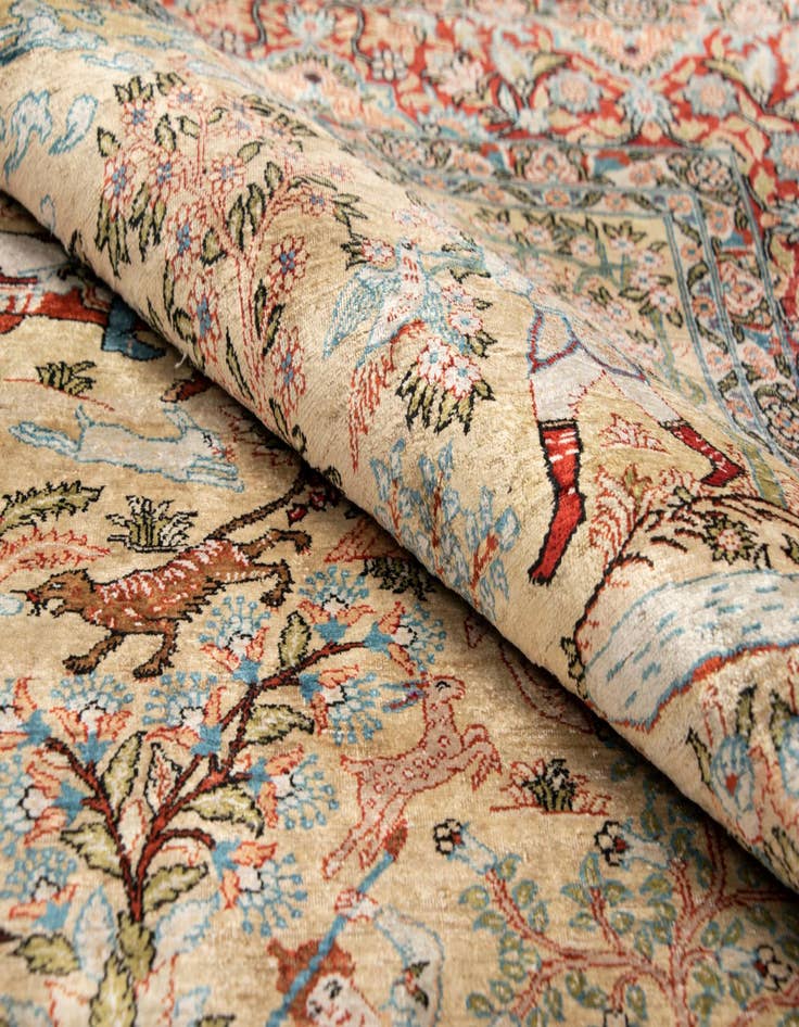 Detail image of  3' 6 x 5' 1 China Silk Rug