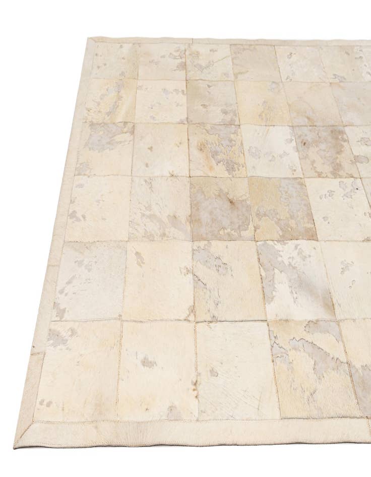 Detail image of  5' 2 x 7' 11 Cowhide - Patchwork Rug