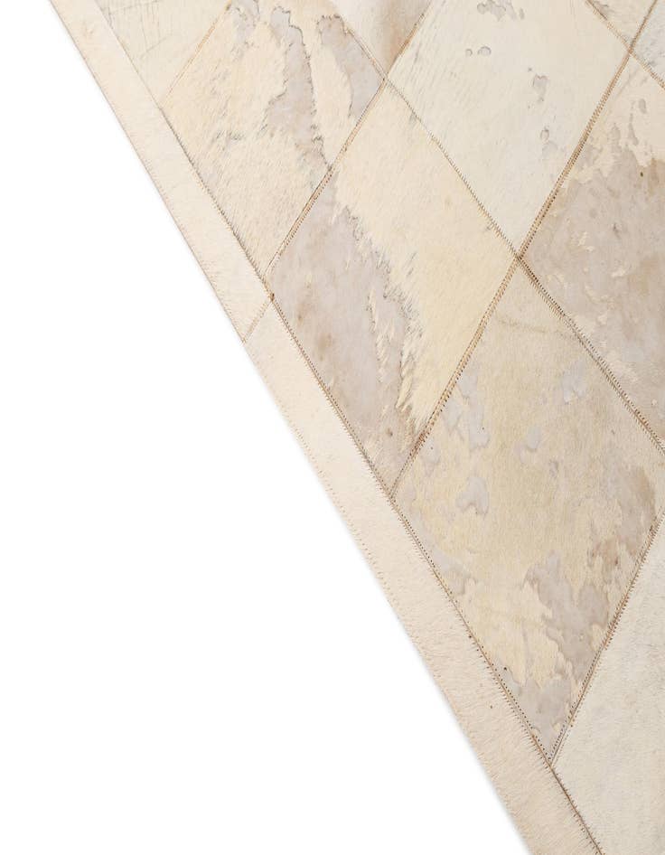 Detail image of  5' 2 x 7' 11 Cowhide - Patchwork Rug