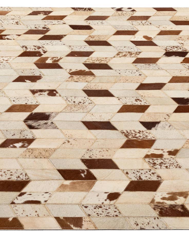 Detail image of  5' x 8' 1 Cowhide - Patchwork Rug