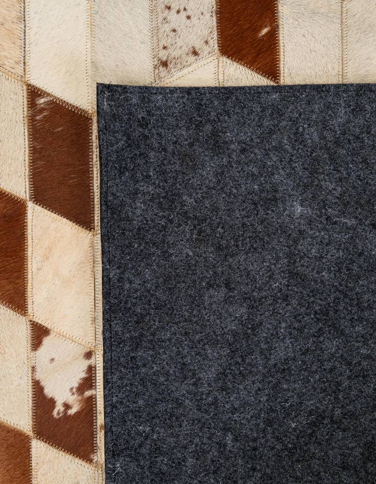 Detail image of  5' x 8' 1 Cowhide - Patchwork Rug