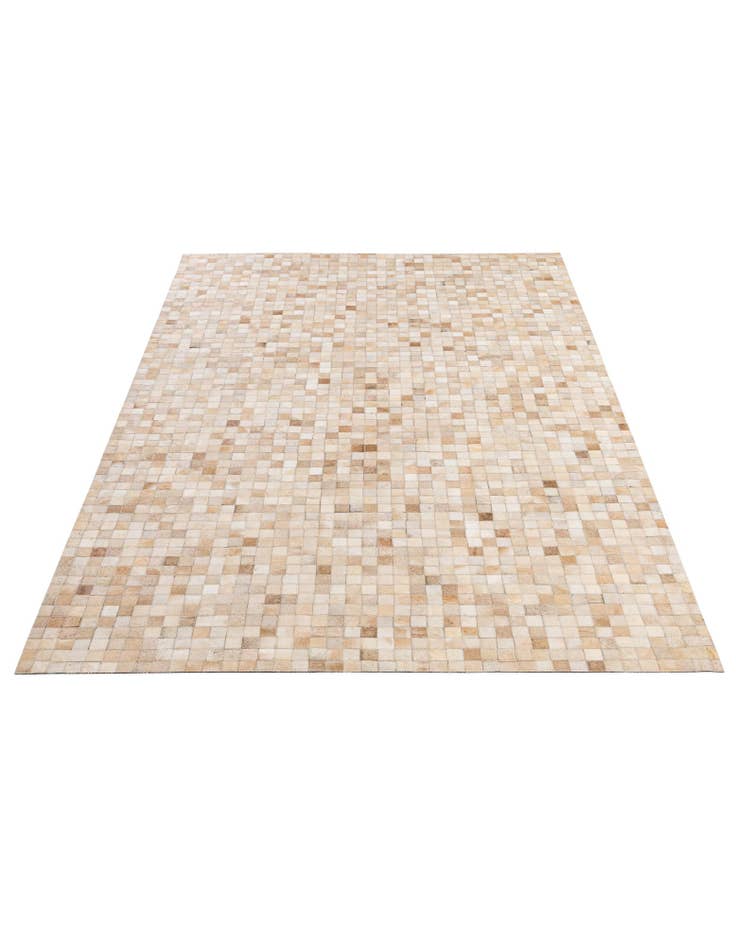 Detail image of  5' 2 x 8' Cowhide - Patchwork Rug