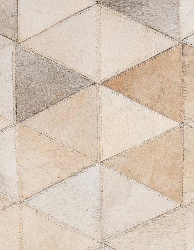 Detail image of  5' 2 x 8' 2 Cowhide - Patchwork Rug
